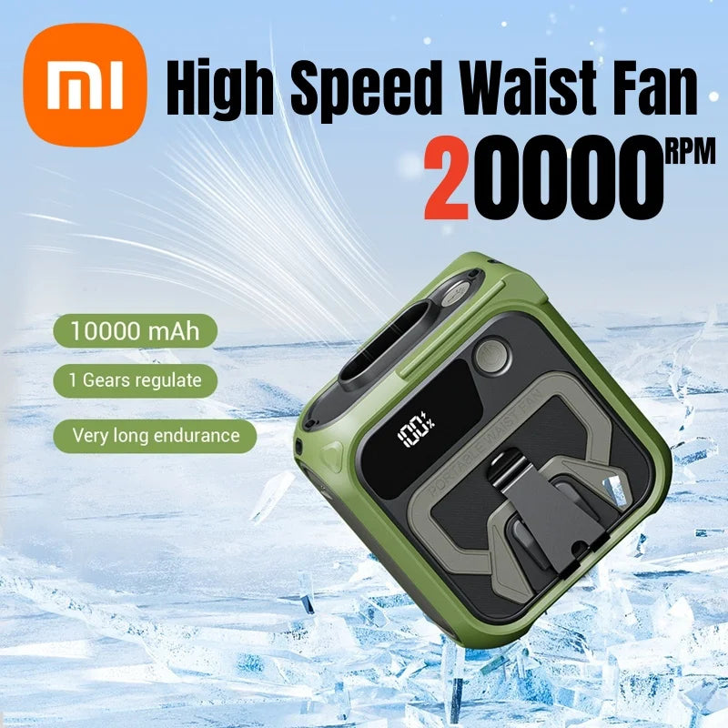 Xiaomi Portable Waist Fan Rechargeable Hands Free Wearable Clip Fan wi