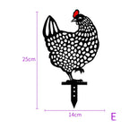 1Pc Yard Chicken Decor Ornaments Chicken Art Garden Decor Outdoor Garden Backyard Pile Acrylic Hen Patio Decoration Supplies