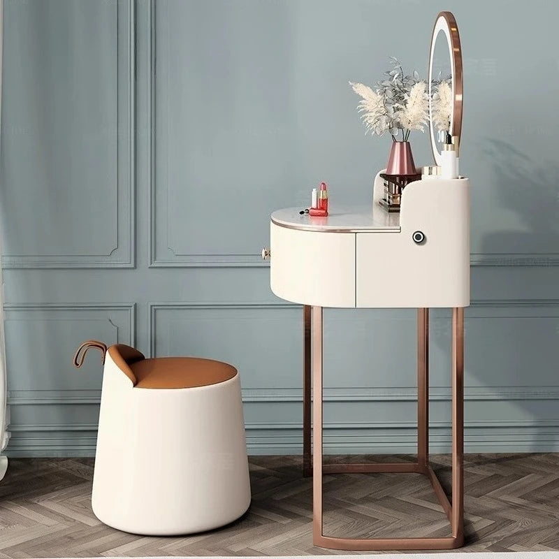 dressing table set with mirror vanity headdresses Mini dressing table Cabinet storage makeup drawers Suspended vanity headband