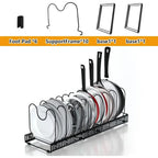 2-Pack Expandable Pot Lid & Pan Organizer Rack