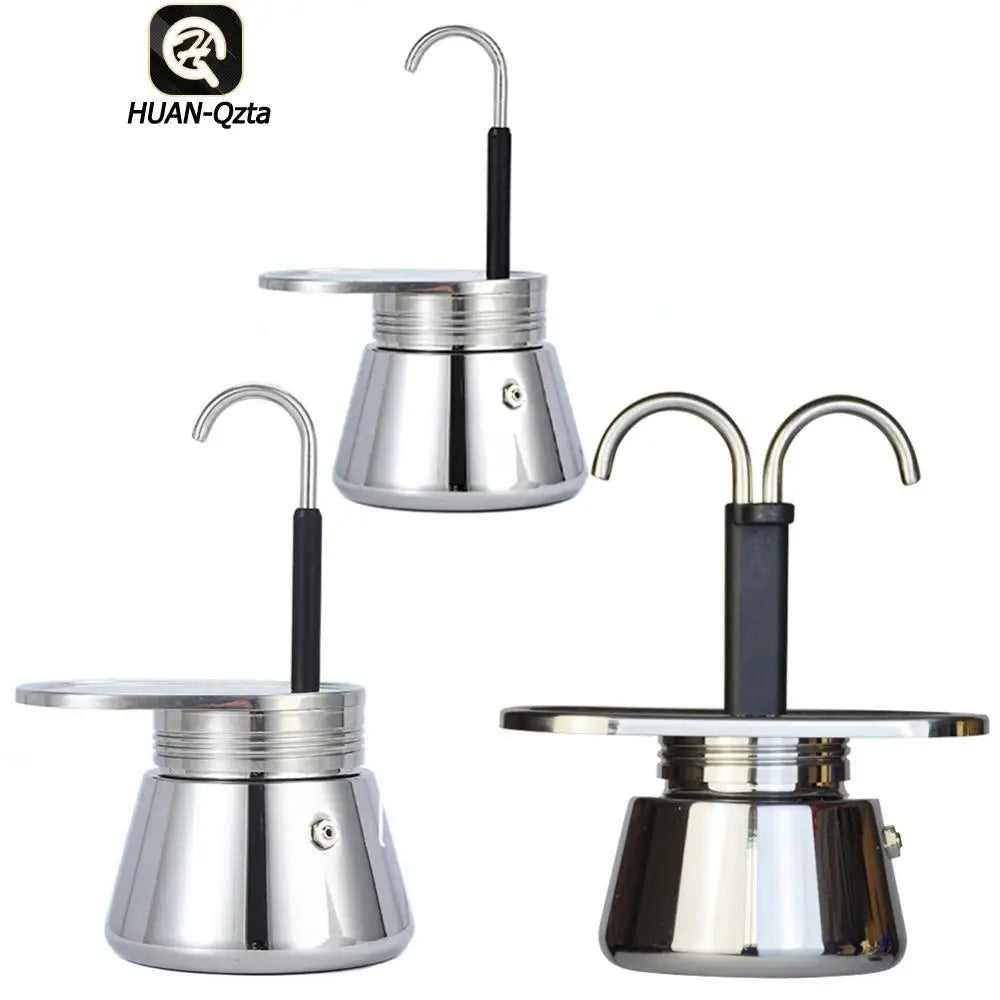 Single/Double Tube Espresso Maker Easy To Operate & Quick Cleanup Pot Italian Coffee Machine Maker 1/2/4 Cups Gift for Man Women
