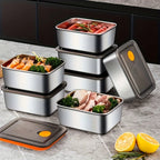 4Pcs Stainless Steel Storage Containers, Kitchen Tools & Accessories, BPA-Free Kitchen Items Leakproof Stackable