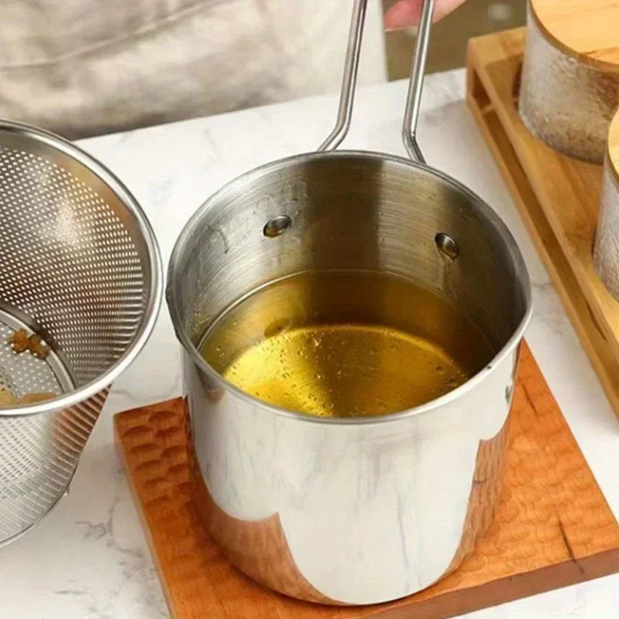 Small Stainless Steel Oil Pot Fryer