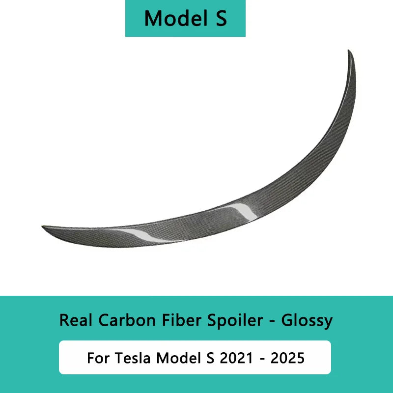 For Tesla Model 3/Y/S/Highland Spoiler Real Carbon Fiber Original High Performance Auto Trunk Tail Wing Car Exterior Accessories
