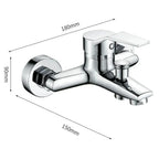 Zinc alloy Basin Faucets Chrome Wall Mounted Hot Cold Water Mixer Tap Dual Spout Single Handle For Bathroom Shower Basin