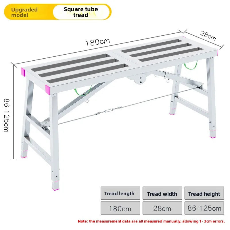 Folding telescopic stool single and double support scaffold hot dip galvanized folding footstool