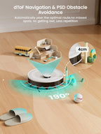 LEFANT M2 Robot Vacuum Cleaner, Laser Navigation dToF, 6000Pa, Anti-Tangle, Selected Area Cleaning, Ideal for Pet Hair, Carpets