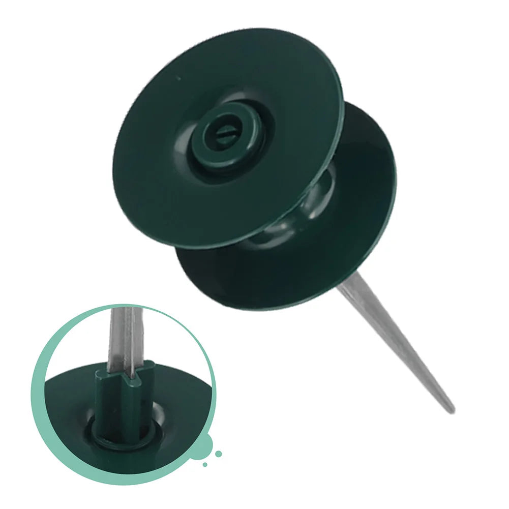 2/6PCS Garden Hose Guide Stake Guide Spikes Reusable Garden Hose Smooth Roller Guide Resin Wheel Hose Guide Peg Garden Tool