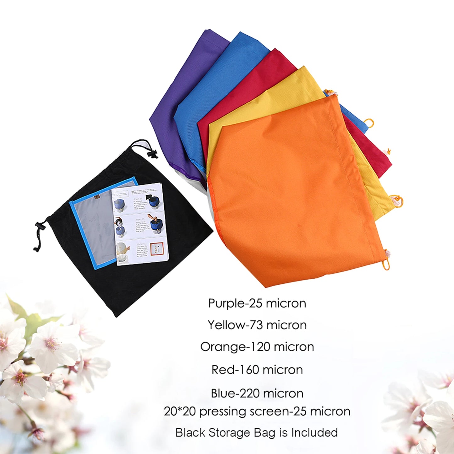 5 Gallon Filter Bag Bubble Bag Garden Grow Bag Hash Herbal Bags Ice Essence Extractor Kit Extraction Planting Growing Bags