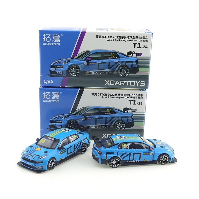 XCARTOYS 1:64 Lynk&Co Racing No.68.100 WTCR 2022 Car Alloy Toys Motor Vehicle Diecast Metal Model for Children