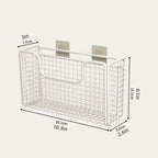 Punch-free Kitchen Cabinet Door Storage Box Iron Rack Wall-mounted Cabinet Plastic Wrap Rack Bathroom Refrigerator Rack
