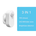 Zigbee 3.0 Human Presence Sensor 24G MmWave Radar +PIR,Luminance detection Use Battery Support Zigbee2mqtt Home Assistant