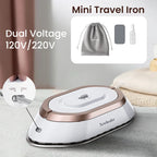 Mini Handheld Travel Iron 120V/220V Lightweight Dry Iron 30S Heat Pres