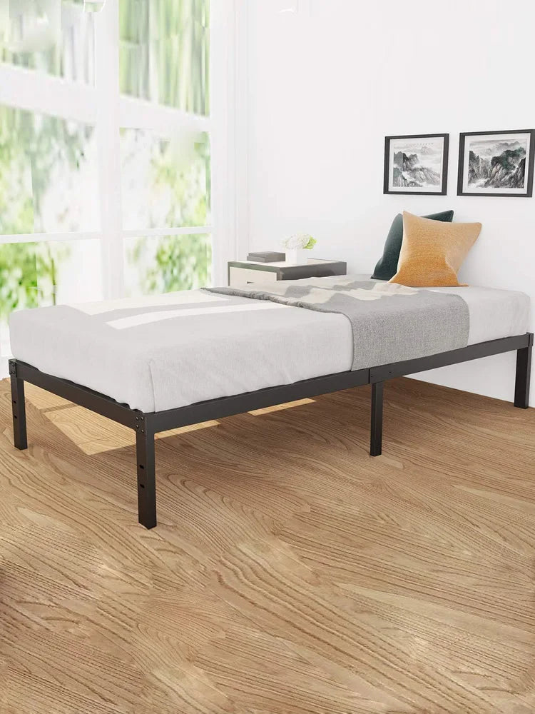 DDPNKL 3500lbs Heavy Duty,14 Inch Steel & Wooden Slat Support Reinforced Platform Bed Frame,Mattress Foundation/Easy Assembly