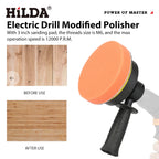 HILDA Electric Polishing Machine Set 7 Pcs Car Polisher for Car Maintenance Furniture Cleaning Detail Polishing and Waxing