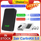 2024 CarlinKit 5.0 Wireless CarPlay Wireless Android Auto Box 2.4G & 5.8Ghz WiFi BT Auto Connect Plug&Play For Wired AA CP Cars