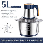 Electric Meat Grinder 304 Stainless Food Blender Multifunction Vegetable Fruit Pepper Garlic Chopper Mincer Baby Food Processor