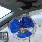 8 Inch Car Fan Electric Car Oscillating Fan Low Noise Air Cooling Fan 12V/24V 15W Rotation Clip Car Fan Vehicle Air Cooler