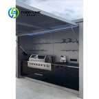 Customized Contemporary Modular Prefabricated Outdoor Mobile Kitchen Unit Wind Rain Resistant Storage Cabinet