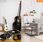 Melos coffee table, metal frame three-layer narrow edge table, sofa bedside table, with decorative ladder frame