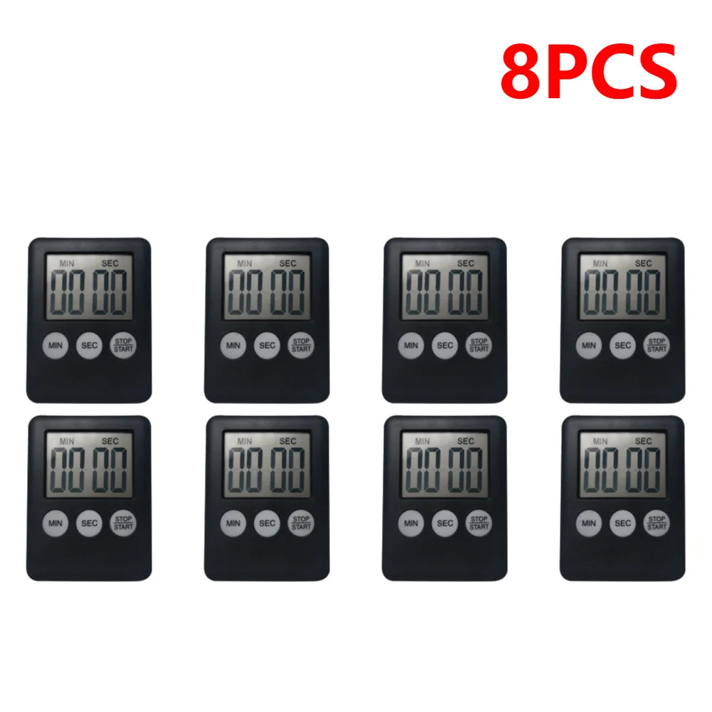 4-10PCS Digital Sports Alarm Clock Multi-Function Electronic Timer Stopwatch LCD Display Mini for Sports Exercise Baking Cooking