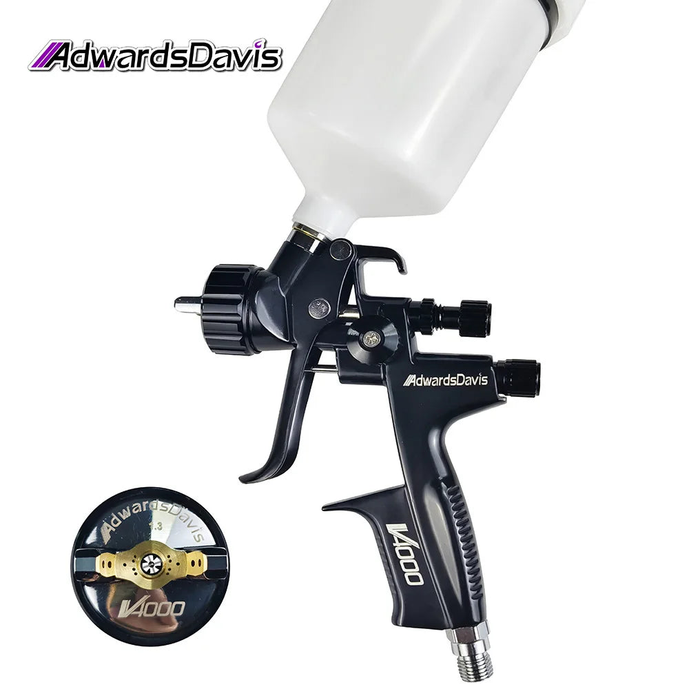 V Shaped Plum Blossom Gap Nozzle HVLP 1.3mm Gravity High Atomization Spray Gun Automotive Sheet Metal Furniture Paint Spray Gun