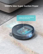 Lefant small Robot Vacuum cleaner F1,5000Pa Suction,600ML Visible Canister,250min,Ideal for Pet Hair,Hard Floors Carpets