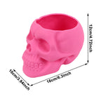Skull Planter Vase Gothic Skull Flower Pot Goth Plant Pots Succulent Planters For Home Decor Halloween Decoration Pen Holder