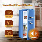 Compact 3.2 cu. ft Double Door Mini Fridge Freezer Adjustable Temperature Control Ice Trays Energy Efficient Quiet Operation