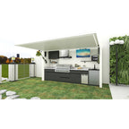 Modular Outdoor Kitchen Pod for Backyard Patio Garden BBQ Cooking Station Portable Island Easy Assembly Weather Resistant
