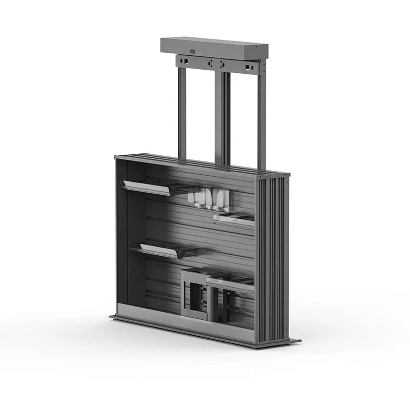 Kitchen Wall Cabinet Vertical Lifting Basket Electric Intelligent Voice Touch Control Automatic Seasoning Basket Cabinet