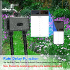 KEMEK Smart Programmable Sprinkle Timer 2 Zone Wifi Smart Garden Water Timer for Hose Faucet Irrigation with Rain Delay Feature
