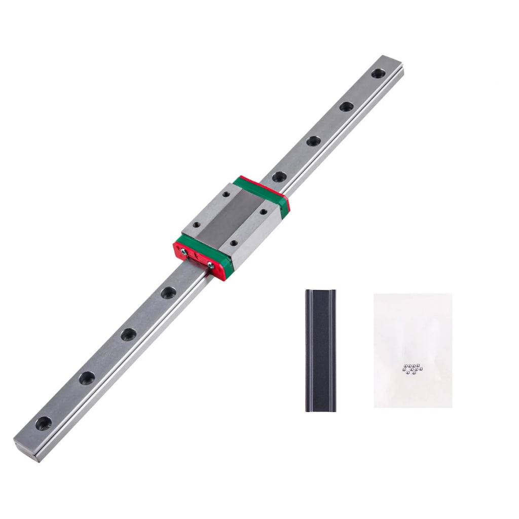 1Pc MGN12 MGN15 MGN9 Miniature Linear Guide Rail Slide 150 200 250 300 400 500 600mm Linear Guide+1Pc MGN-H Block 3D Printer CNC