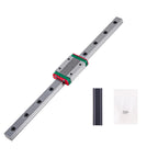 1Pc MGN12 MGN15 MGN9 Miniature Linear Guide Rail Slide 150 200 250 300 400 500 600mm Linear Guide+1Pc MGN-H Block 3D Printer CNC