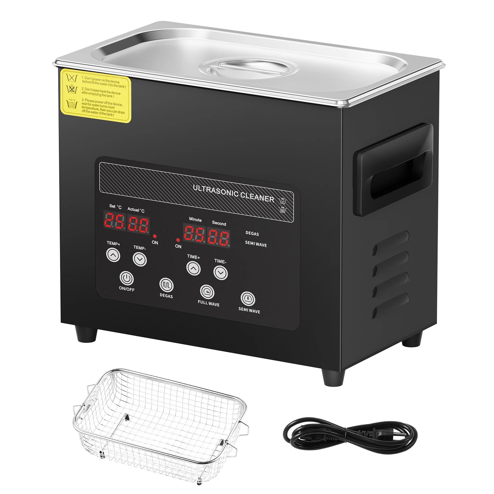 VEVOR 2-30L Ultrasonic Cleaner Digital Ultrasound Cleaning Machine with Upgraded Degassing and Gentle Mode for Jewelry Glass