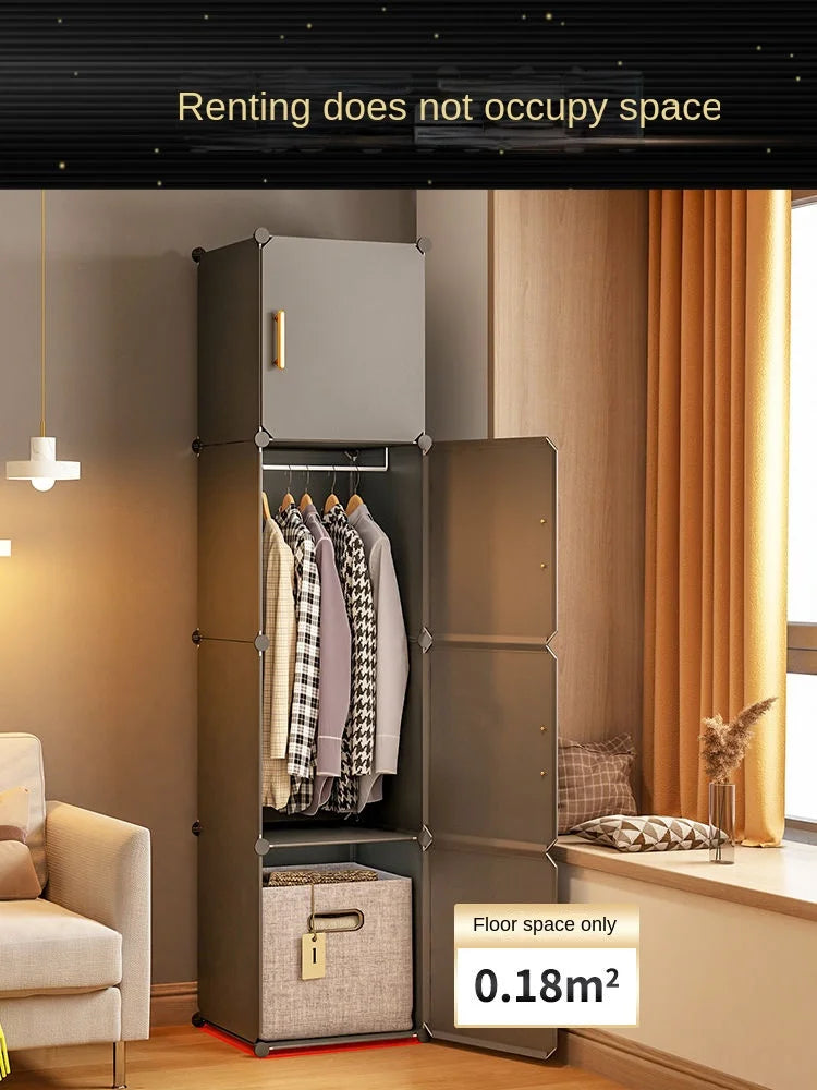 Folding Wardrobe Clothes Cabinets Simple Dressers Cube Storage Locke Closet Plastic Collapsible Sturdy Home Bedroom Furniture