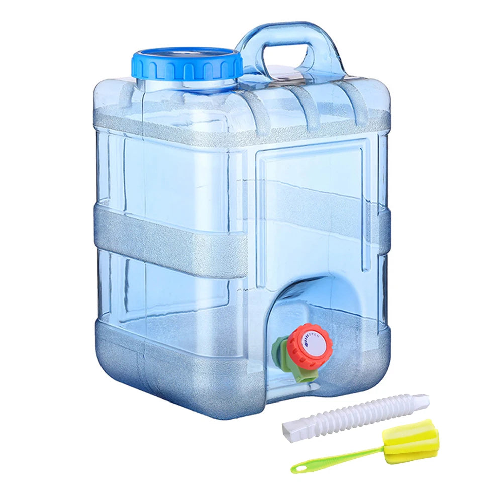 5.5/7.5/10/15L Camping Car Water Container PC with Faucet Water Storage Tank No Leakage Water Storage Bucket for Picnic Travel