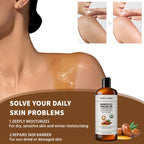 MAYJAM Pure Organic Moroccan Argan Oil Massage On Face, Hair, Body Sweet Almond Oil Cold Pressed USDA Certified 473ml Face Oil