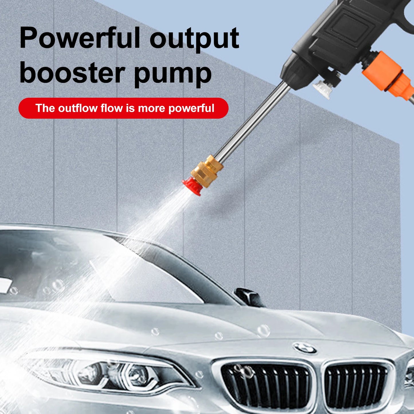 1500W Cordless High-pressure Water Spray Gun for Flower Watering Garden Cleaning Pet Bathing Household Car Cleaning Machine