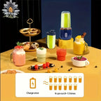 6 Blades USB Portable Juicer Maker, Juicer Fruit Juice CupAutomatic Small Electric Juicer Smoothie Blender lce CrushCup