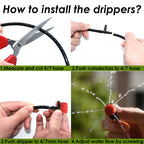 KESLA Greenhouse 5-50M Drip Irrigation System Automatic Watering Garden Hose DIY Micro Drip Watering Kits w/ Adjustable Drippers