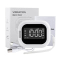 Rechargeable  Vibrating Alarm Clock Wireless Loud Alarm Clock With White Noise Deep Sleep Digital Travel Clock Snooze Function