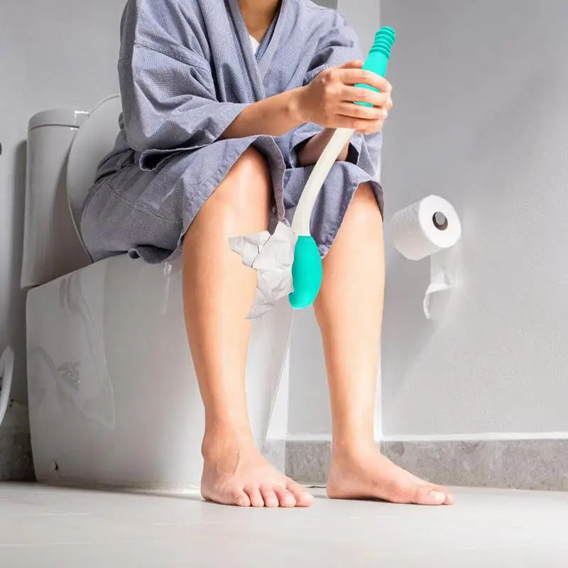 Long Reach Personal Wiping Aid Sturdy Comfort Butt Wiper Tools Flexible Daily Living Toilet Tissue Aids Streamlined Personal