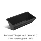 For Tesla Model Y Juniper 2025 Under Seat Storage Box Case Car Seat Organizer Vehicle Underseat Drawer Holder Car Interior Tray