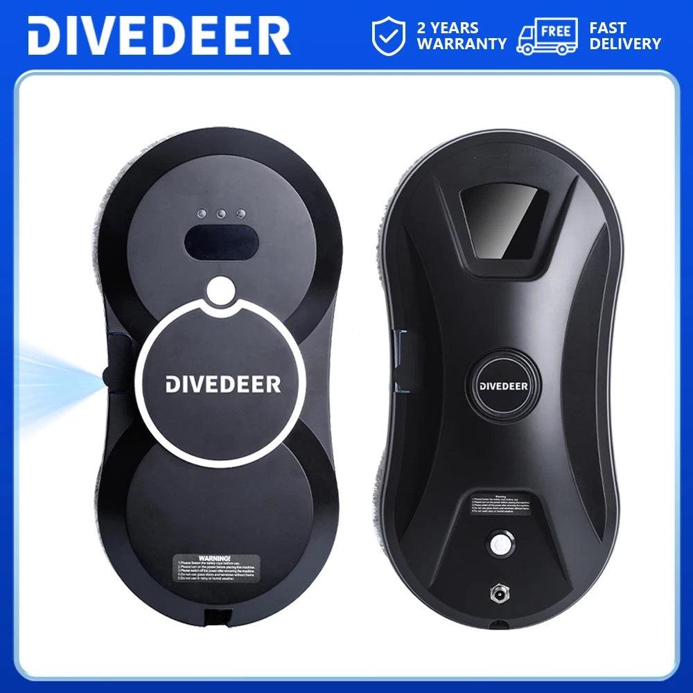 DIVEDEER Window Cleaner Robot Smart Automatic Water Spray Function Anti-fall Magnetic Glass Home Smart Cleaning Machine