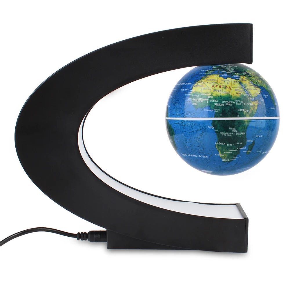 Birthday Gifts Novelty Ball Light Electronic Antigravity Lamp Floating Home Decoration Magnetic Levitation Globe LED World Map