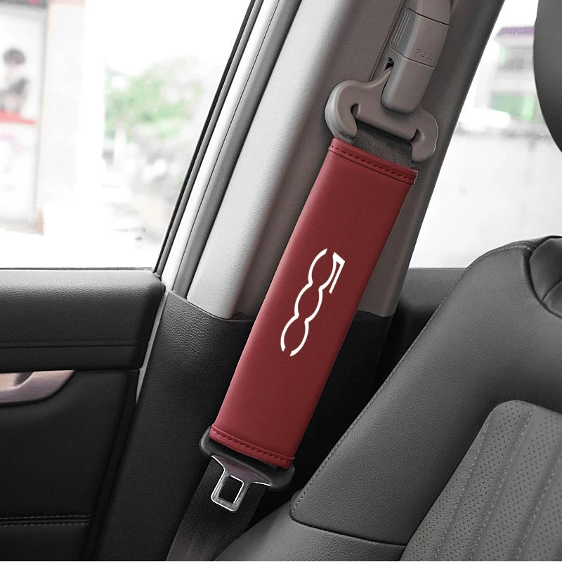 Car seat belt cover for Fiat 500 Breathable shoulder pad Driver shoulder care for adults and children car accessories interior
