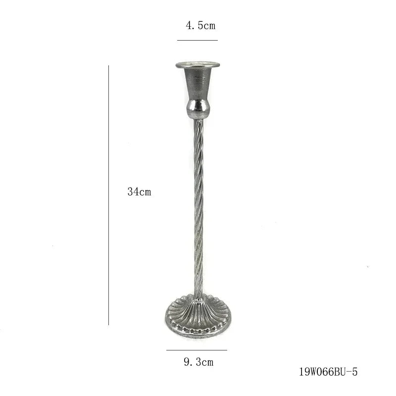 Single Headed Metal Candlestick Romantic Wedding Decorations Iron Art Candle Holders Living Room Candlelight Dinner Decoration