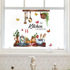 Hand drawn Kitchen Wall Stickers - Removable and Reusable Vinyl Stickers for Walls, Cabinets, Refrigerators | Contemporary Bakin