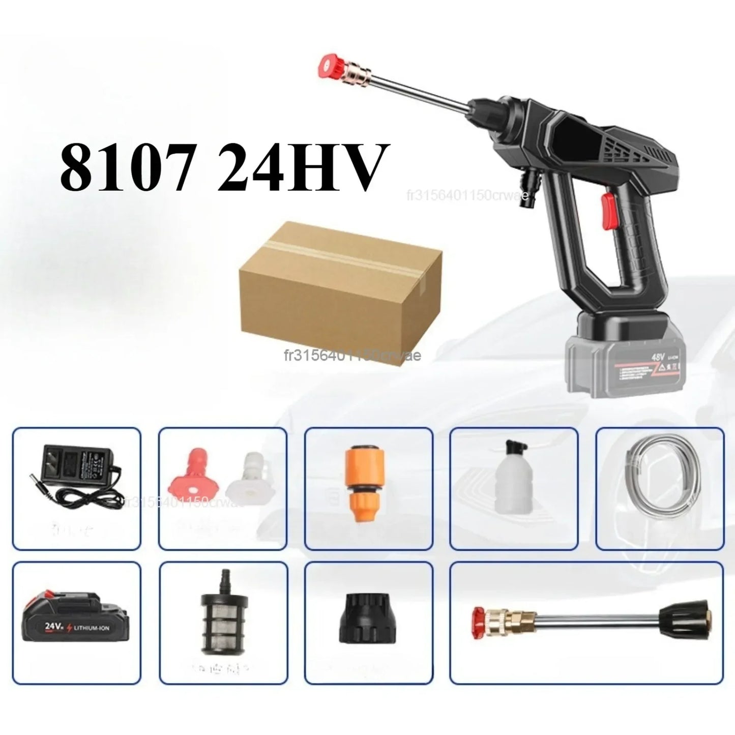 High pressure home car wash water gun electric car wash machine rechargeable wireless lithium battery car wash machine